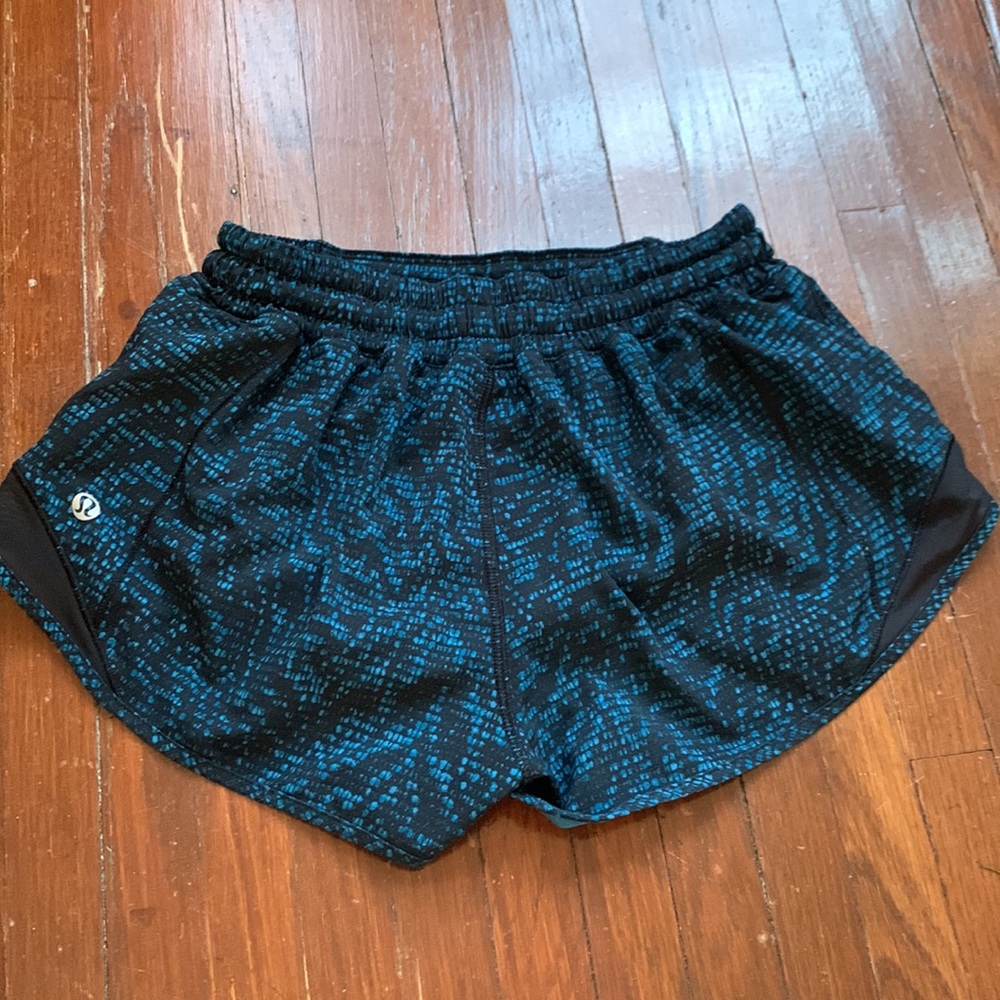 Lululemon blue and black shorts